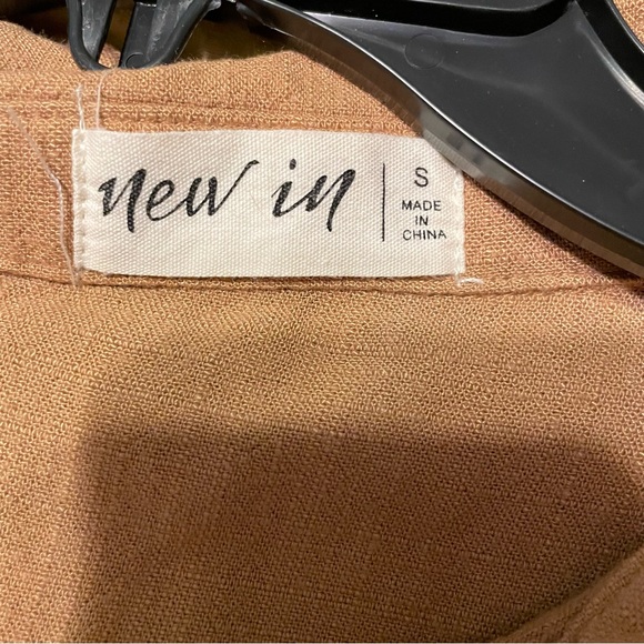 Brown button down romper. Size small - Picture 3 of 3